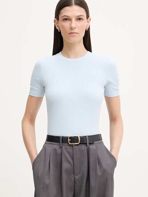 Calvin Klein t-shirt damski z modalem - zdjęcie produktu nr 2
