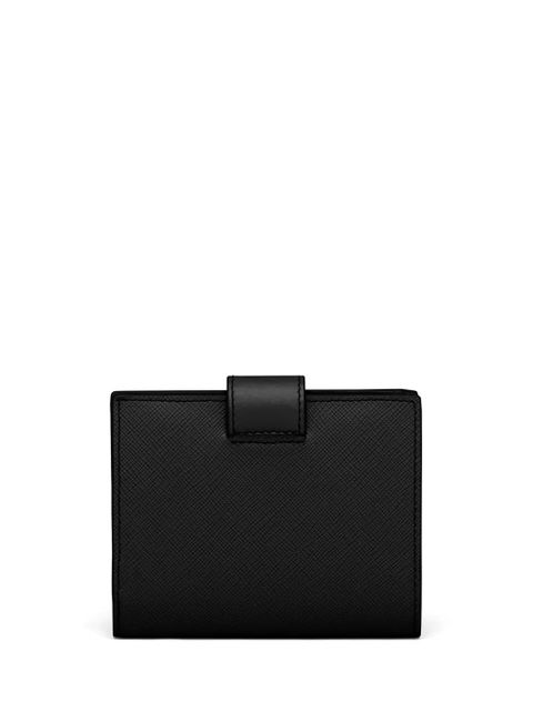 Prada small logo-plaque Saffiano leather wallet - Black - zdjęcie produktu nr 2