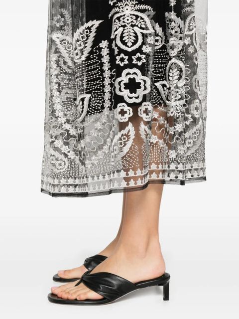 Maje lace-detail maxi skirt - Black