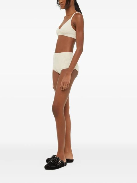 Alanui ribbed culotte shorts - Neutrals - zdjęcie produktu nr 2