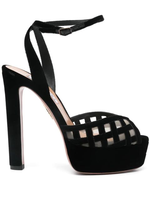 Aquazzura 130mm Romance Plateau sandals - Black - zdjęcie produktu nr 1