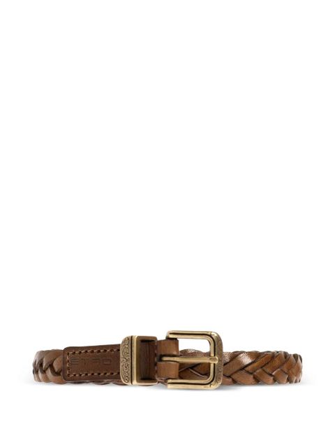 ETRO braided detailed-buckle leather belt - Brown - zdjęcie produktu nr 1