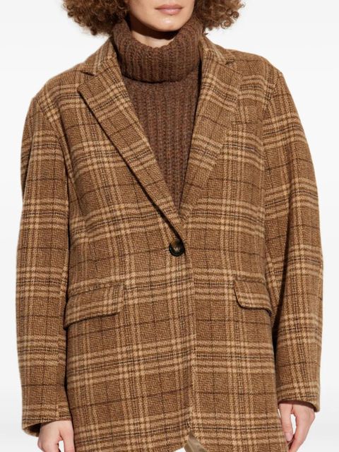 MARANT ÉTOILE Limiza checkered wool coat - Brown - zdjęcie produktu nr 2