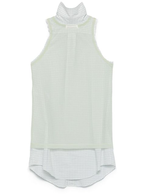 Maison Margiela check-pattern sleeveless shirt - Green - zdjęcie produktu nr 1