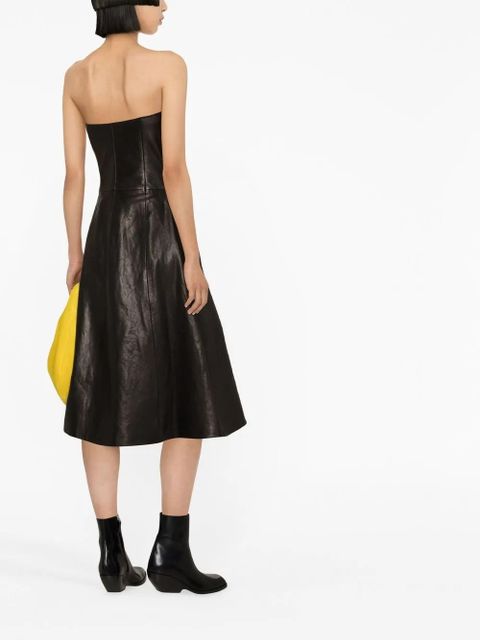 KHAITE Valerie lambskin dress - Black