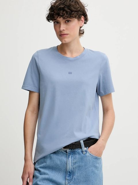 Tommy Hilfiger t-shirt bawełniany damski kolor niebieski WW0WW45626 - zdjęcie produktu nr 1