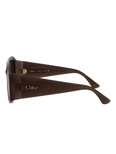 Chloé Eyewear oversize-frame sunglasses - Brown