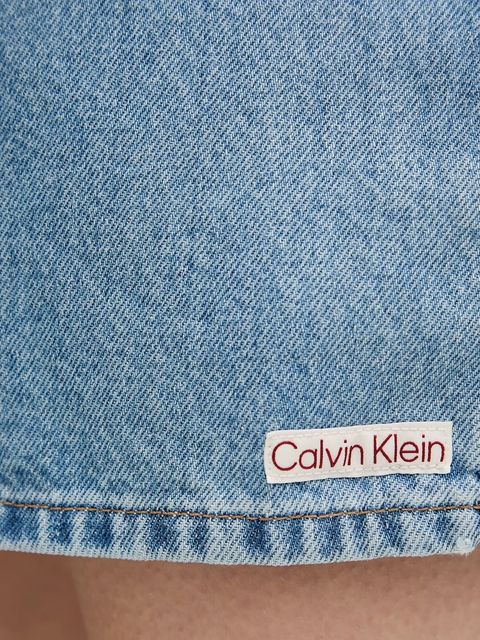Calvin Klein Jeans sukienka jeansowa kolor niebieski mini prosta LV047C714G