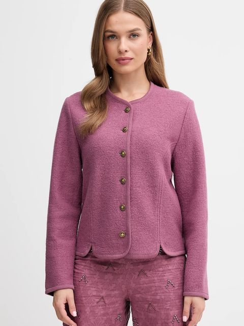 Hoss Intropia marynarka wełniana kolor fioletowy jednorzędowa gładka 5432676 - zdjęcie produktu nr 1