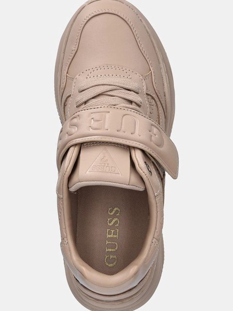 Guess sneakersy HELINN damskie kolor beżowy FLFHNN ELE12