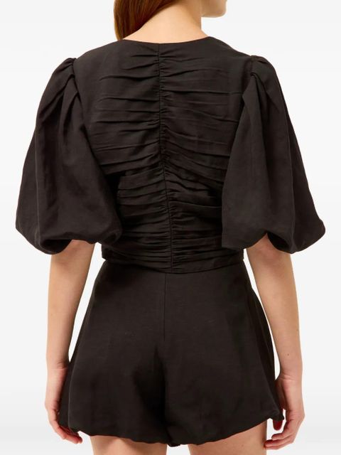 Marie Oliver Rowan ruched top - Black