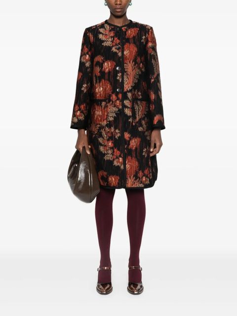 ETRO abstract-jacquard coat - Black - zdjęcie produktu nr 2