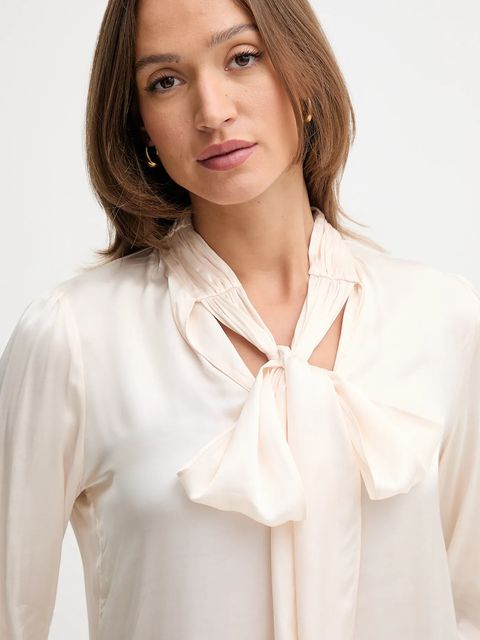 Pedro del Hierro bluzka damska kolor beżowy gładka 6632954