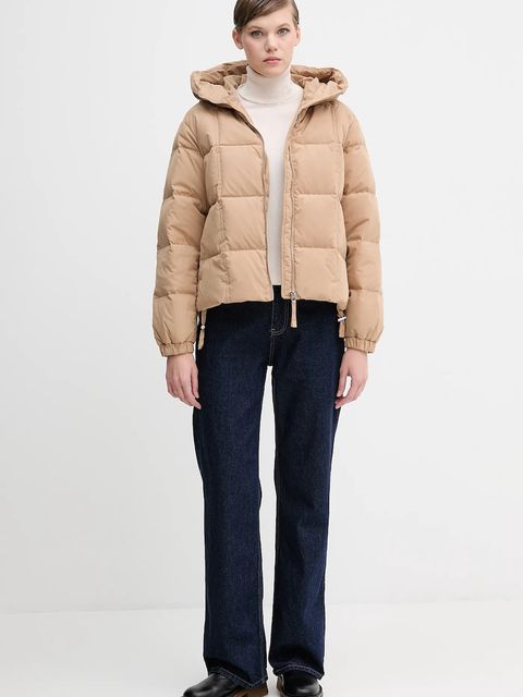 United Colors of Benetton kurtka puchowa kolor beżowy zimowa oversize 22T6DN086 - zdjęcie produktu nr 2