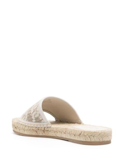 Tod's embroidered sandals - Neutrals