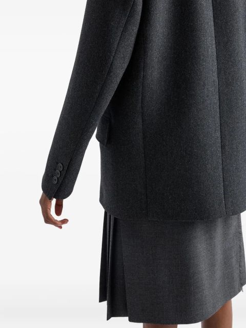 Prada button chevron-pattern jacket - Grey