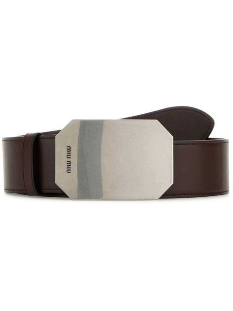 Miu Miu leather belt - Brown - zdjęcie produktu nr 1