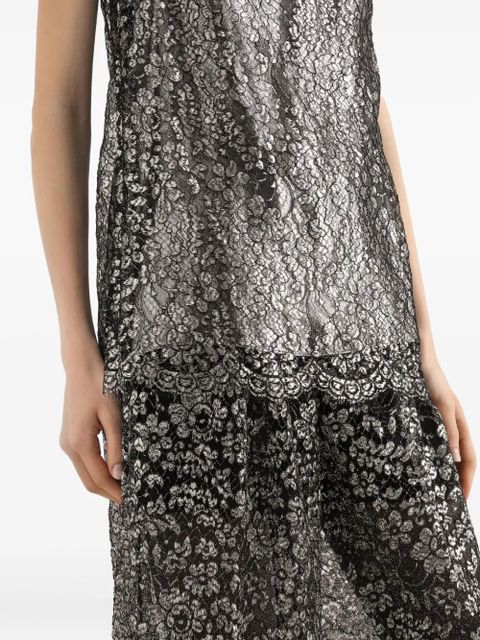 Dolce & Gabbana lamé lace top - Black