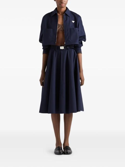 Prada Poplin midi-skirt - Blue - zdjęcie produktu nr 2