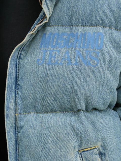 Moschino Jeans kurtka damska kolor niebieski zimowa