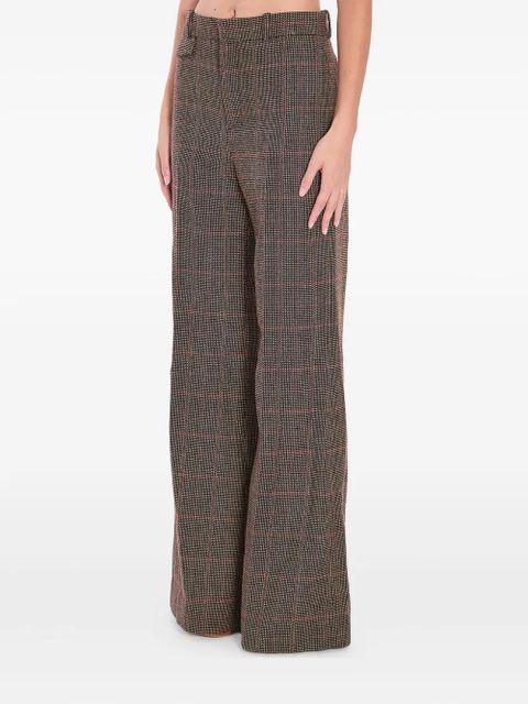 Chloé tailored checked wool trousers - Brown