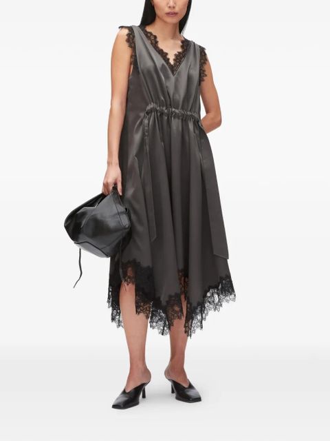 3.1 Phillip Lim lace V-neck midi dress - Grey - zdjęcie produktu nr 2