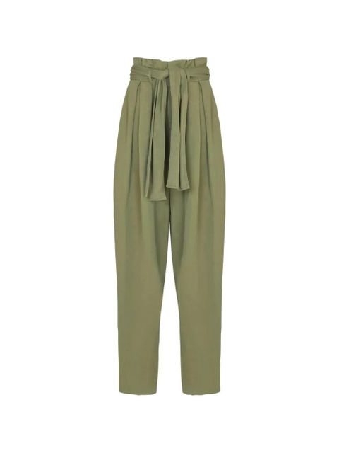 Balmain self-tie high-waisted trousers - Green - zdjęcie produktu nr 1