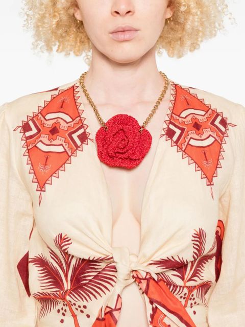 Johanna Ortiz Across Paradise midi dress - Neutrals