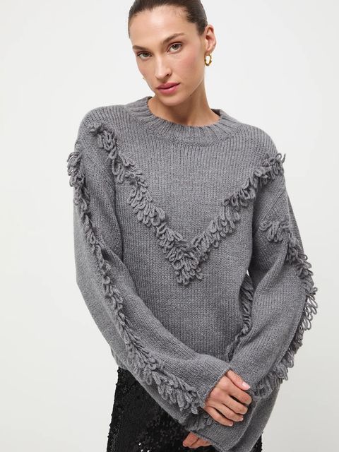 Medicine sweter damski kolor szary - zdjęcie produktu nr 2