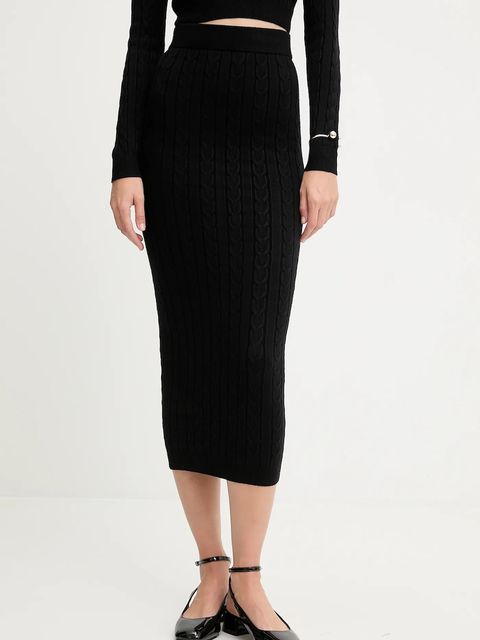 Answear.LAB sweter i spódnica damski kolor czarny