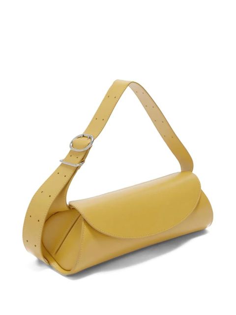 Jil Sander small Cannolo leather shoulder bag - Yellow