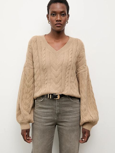 Answear.LAB sweter z dodatkiem wełny damski kolor brązowy