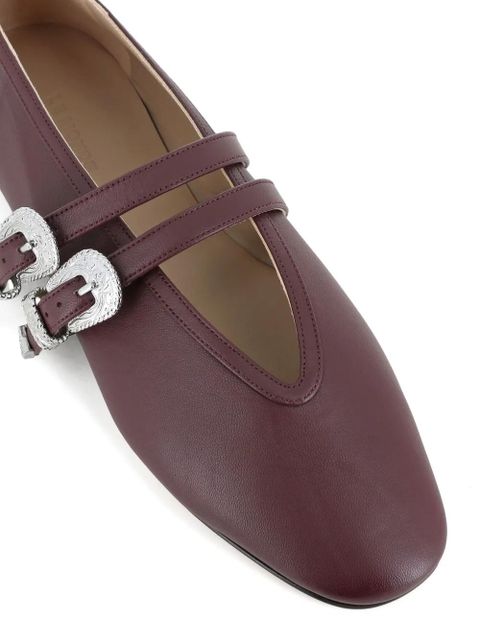 Le Monde Beryl square-toe ballet flats - Brown