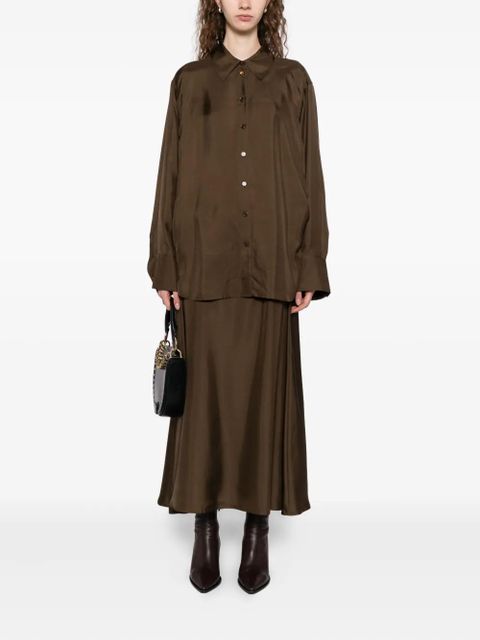 Róhe silk gilet-dress - Brown