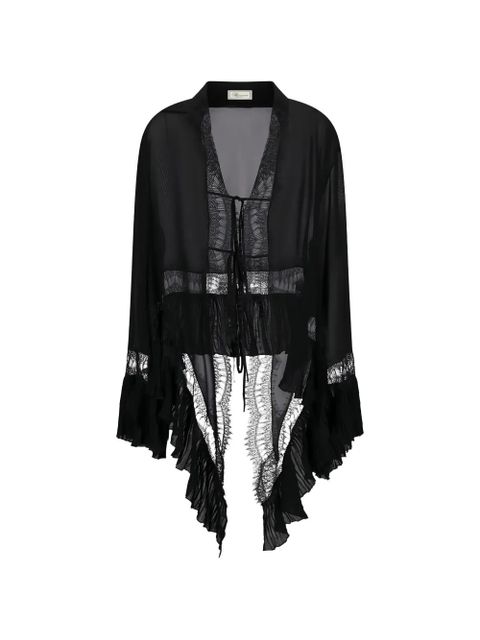 Blumarine Georgette lace blouse - Black - zdjęcie produktu nr 1