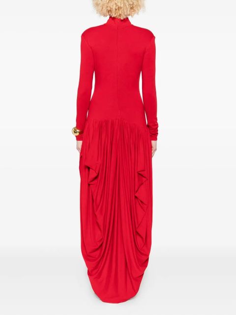 Magda Butrym high-neck pleated dress - Red