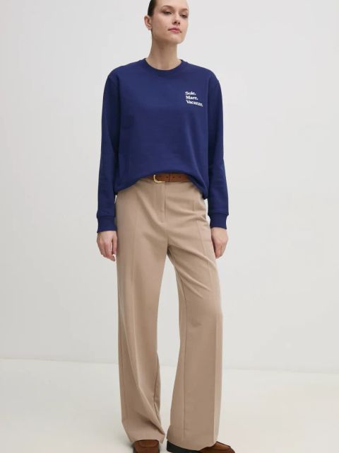 Drivemebikini bluza Sole Mare damska kolor granatowy z nadrukiem 2024-DMBS-018-NV