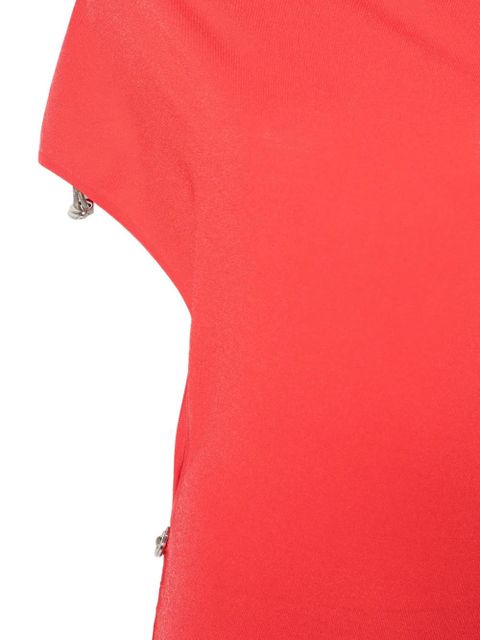 Coperni adjustable-length knitted dress - Red