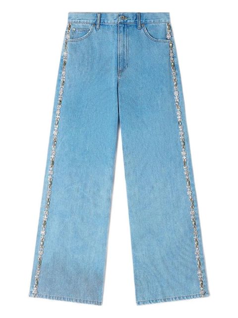 SANDRO rhinestone wide-leg jeans - Blue - zdjęcie produktu nr 1