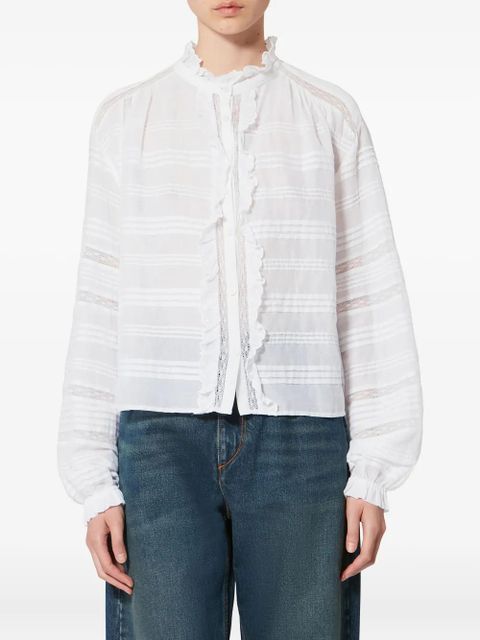 MARANT ÉTOILE Peline ruffled shirt - White - zdjęcie produktu nr 2