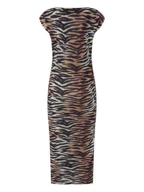 PINKO tiger-print dress - Brown - zdjęcie produktu nr 2