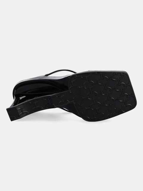 Melissa japonki GLASS HEEL AD damskie kolor czarny na koturnie M 35801 AW696