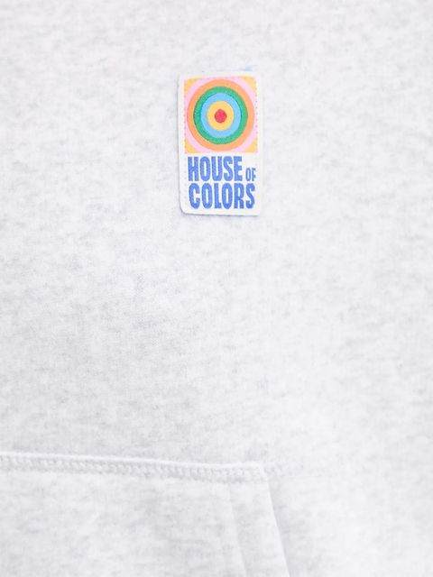 American Vintage bluza damska kolor szary z kapturem melanżowa BAP03C