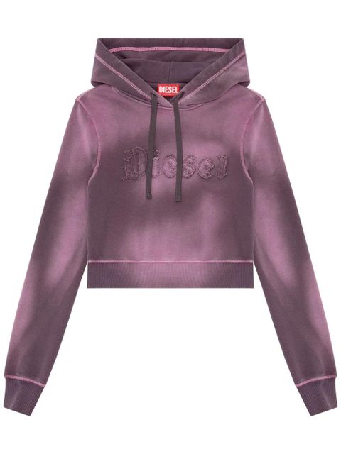 Diesel F-Slimmy embroidered logo hoodie - Pink - zdjęcie produktu nr 1