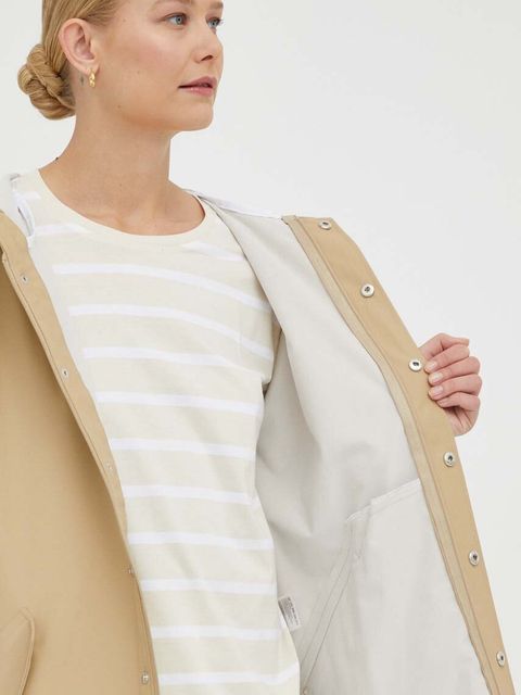 Rains kurtka przeciwdeszczowa 18010 Fishtail Jacket kolor beżowy przejściowa 18010.24-24Sand