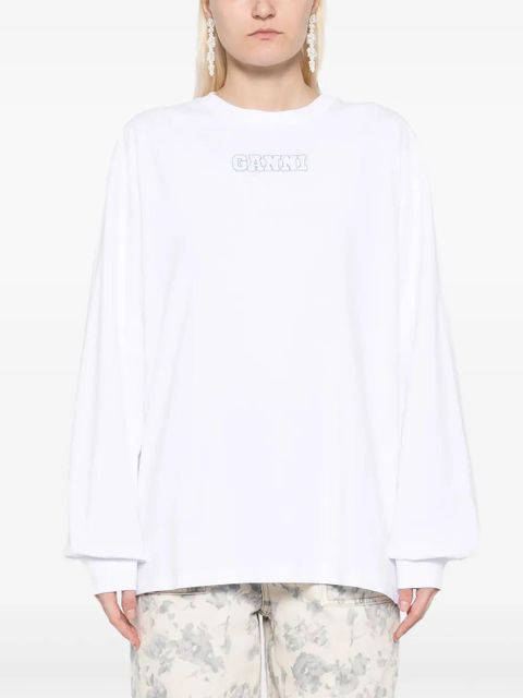GANNI Future heavy cotton T-shirt - White