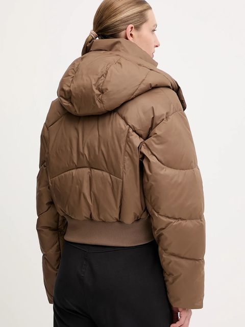 adidas by Stella McCartney kurtka ASMC Crop kolor brązowy zimowa JM3652 - zdjęcie produktu nr 2