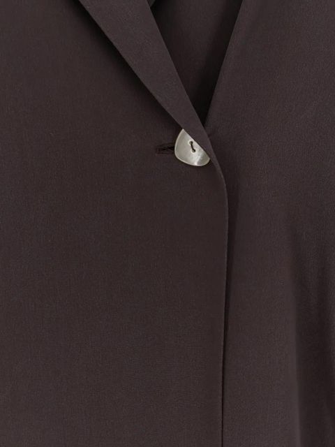 Alysi single-button lapel blazer - Brown