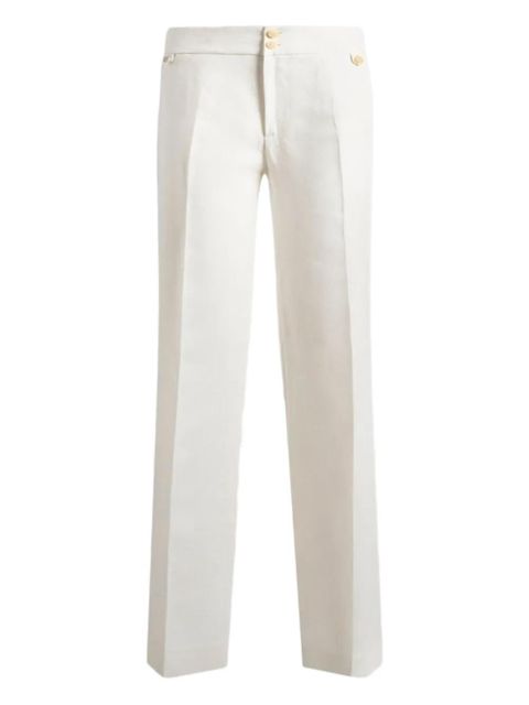 ETRO Pegaso-buttons trousers - White - zdjęcie produktu nr 1