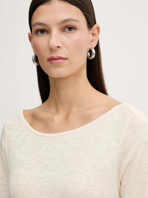 Marc O'Polo longsleeve bawełniany kolor beżowy 600226152199 - zdjęcie produktu nr 2